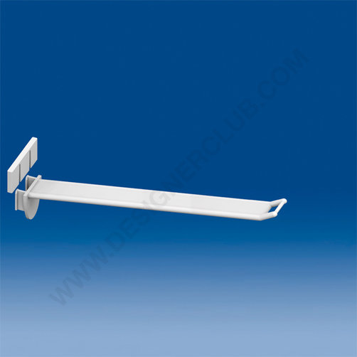 Wide plastic prong white mm. 200 with antitheft and small price holder