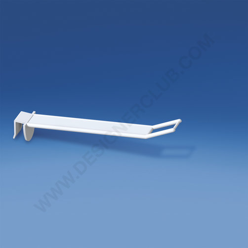 Universal wide reinforced plastic prong mm. 150 white for thickness mm. 10-12 with big price holder
