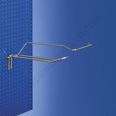 Double prong bull horns hook with l-hook price holder mm. 200