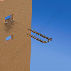 Broche (gancio) in plastica universale doppia mm. 150 trasparente per spessore mm. 10-12 con frontale arrotondato per etichette