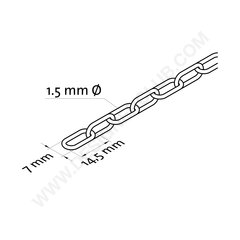 Nickel-plated chain mm. 14,5 x 7