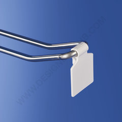Porta etichette bianco per broche (gancio)s (ganci) doppie clip diam mm. 5,6/5,7