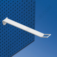 Wide prong clip white for pegboard mm. 200 with big price holder
