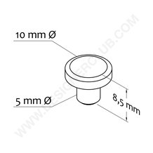 Inner end cap for tubes  diameter 7 mm.