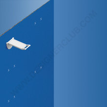 Gancho doble renforzado de plástico blanco con puntas para inserción automática L. 50 mm clip porta etiqueta pequeño