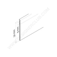 Profil porte-étiquettes adhésif avec guide de pose 50 x 1000 mm. pvc cristal