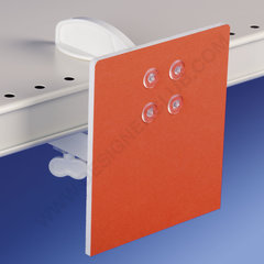 4-holes flat faced high resistance white shelf clamp