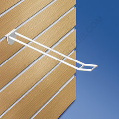 Prong de parede de ripa dupla branca com grande suporte de preço mm. 200