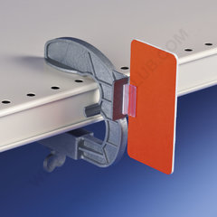 High resistance silver shelf clamp with gripper