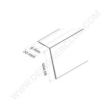 105° adhesive scanner rail mm. 40 x 1000 - back part 20 mm. crystal PET ♻