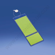 Enveloppe transparente 2 compartiments 72x132 mm. et 74x53 mm