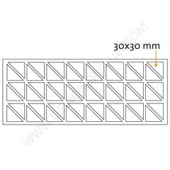 Pastille adhésive triangulaire 30x30 mm