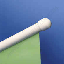 White pole endcap for tubes diam. 18,5 mm.