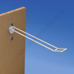 Universal double plastic prong mm. 250 white for thick mm. 16 with big price holder