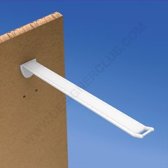 Breite verstärkte Zinken weiß für Wabenplatten 16 mm. dick, kleiner Preishalter, mm. 250