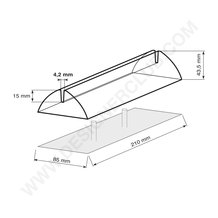 Information holder mm. 210 for 4,2mm-thick