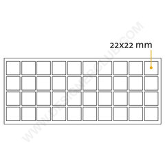 Pastille adhésive carrée 22x22 mm
