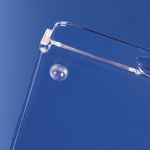 Pied anti-dérapant adhésif transparent diamètre 16x7,9 mm