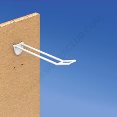 Double prong white for honeycomb panels 16 mm. thick, big price holder, mm. 150