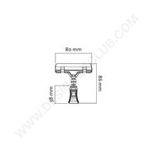 Mini clamp with clamp sign holder mm. 80