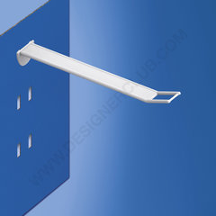 Wide plastic prong white mm. 200 with antitheft and big price holder