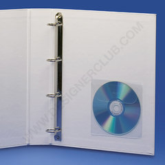 Klar cd-lomme med genanvendelig klap