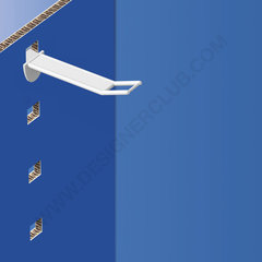 Pinza universal ancha de plástico reforzado mm. 100 blanco para espesor mm. 10-12 con portaprecios grande