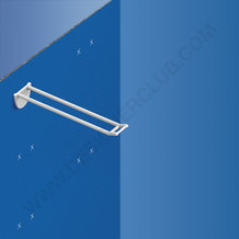 Double plastic prong white with automatic hook mm. 150 small price holder