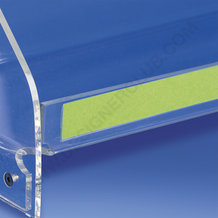 Profilo porta prezzi piatto, 1 piega, adesivo mm. 20 x 1000 pvc cristallo