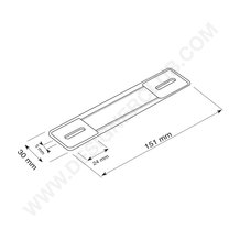 Reinforced plate for handles ref. 429 912 and 429 922