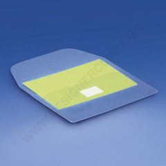 Enveloppe transparente adhesive 105 x 60 mm.  avec rabat