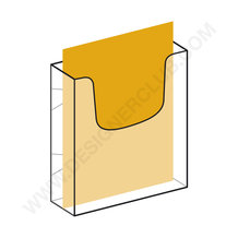 Pop-up economical wall literature holder 1/3 a4 vertical