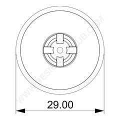 Mini base adesiva diametro mm. 30