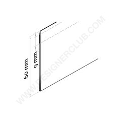Profil porte-étiquettes adhésif pour maxi étagère rectangulaire