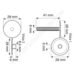 Unir botones automáticos cabeza mm. 28 (jab 28/38) claro