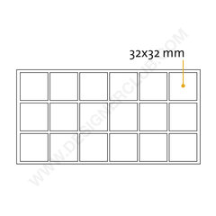 Pastille adhésive carrée 32x32 mm