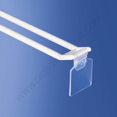 Porta etichette trasparente per broche (gancio)s (ganci) doppie con clip diam mm. 4