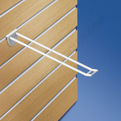 Double slatwall prong white with small price holder mm. 200