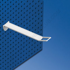 Wide prong clip white for pegboard mm. 150 with big price holder