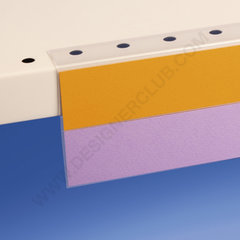 Platte zelfklevende scannerrail mm. 42 x 1000 - voor etiketten h. mm. 30 kristal PET ♻