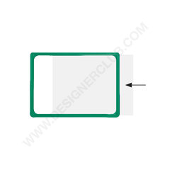 Green plastic frame A3, open on the short side