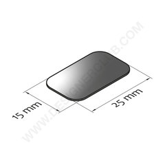 Chapa de ferro mm. 15x25 - espessura mm. 0,45