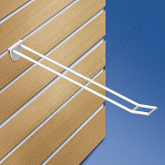 Double slatwall prong white with big price holder mm. 250