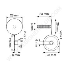 Dołączenie głowicy przycisków automatycznych mm. 28 (jab 28/22) czyste