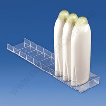 Clear shelf organizer with flat front
