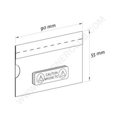 Porta badge magnetico mm. 90x55