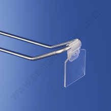Portaetiquetas transparente para pinzas dobles con clip de diámetro mm. 5