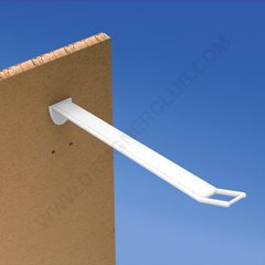 Breite verstärkte Zinken weiß für Wabenplatten 16 mm. dick, großer Preishalter, mm. 250
