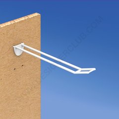 Double prong white for honeycomb panels 16 mm. thick, big price holder, mm. 200