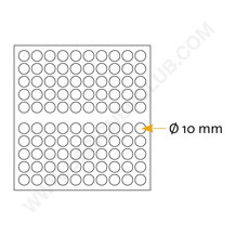 Anti-slip adhesive transparent foot diametre mm. 10x3